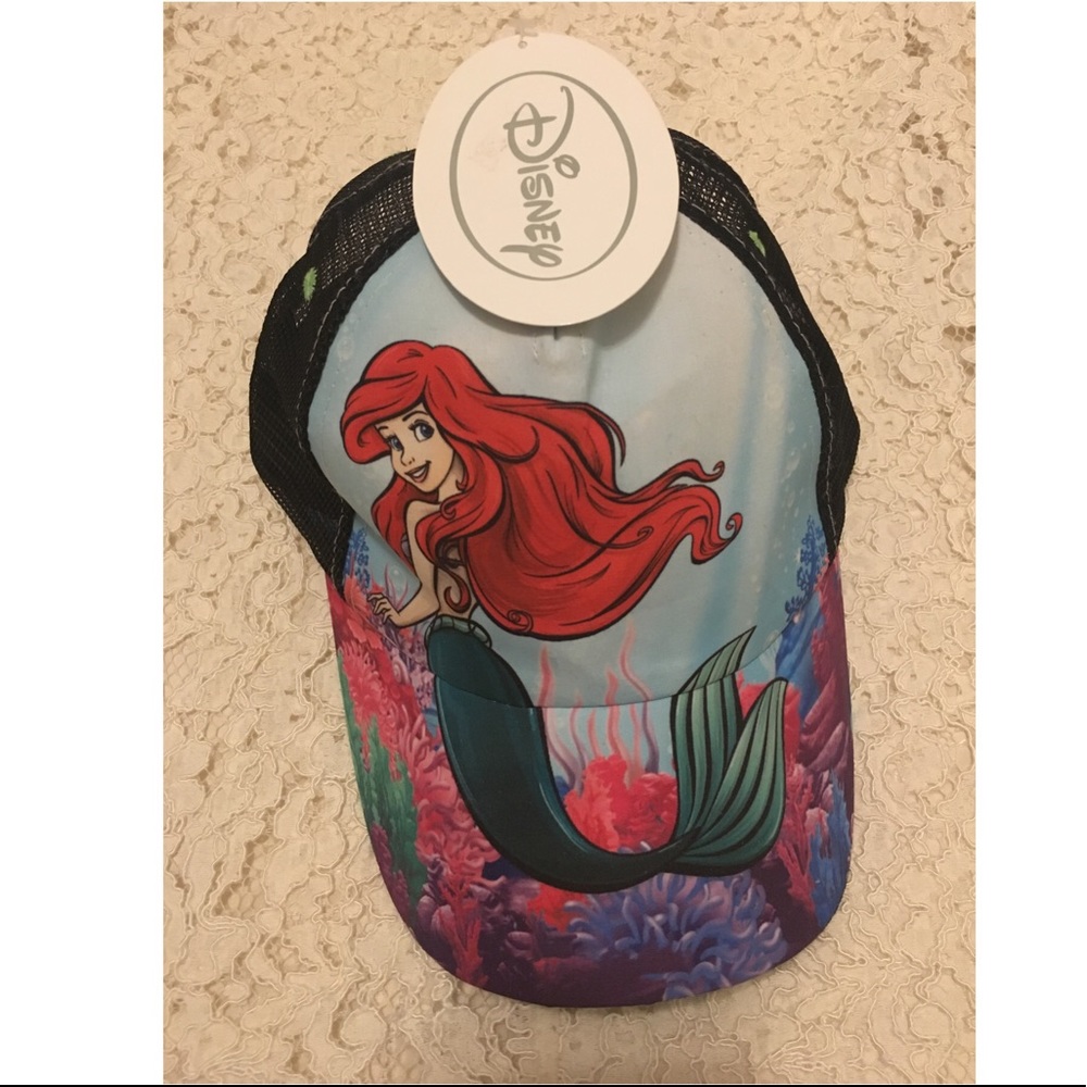 Little Mermaid Ariel Baseball Snapback Hat NWT